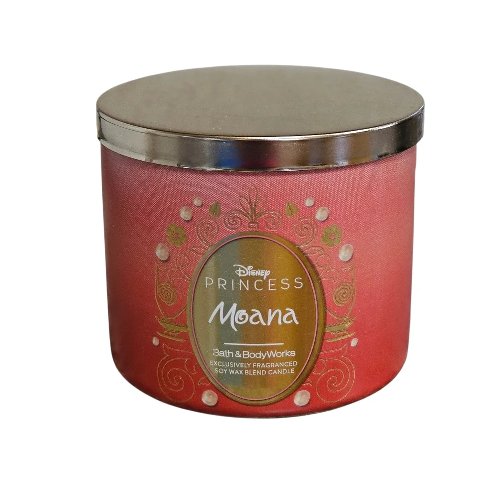 Disney Princess Moana Bath & Body Works 3 Wick Candle - Picture 1 of 3